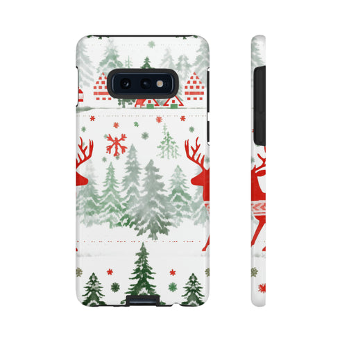 Nordic Christmas Print - Impact Resistant Phone Case Samsung Galaxy S10E Glossy
